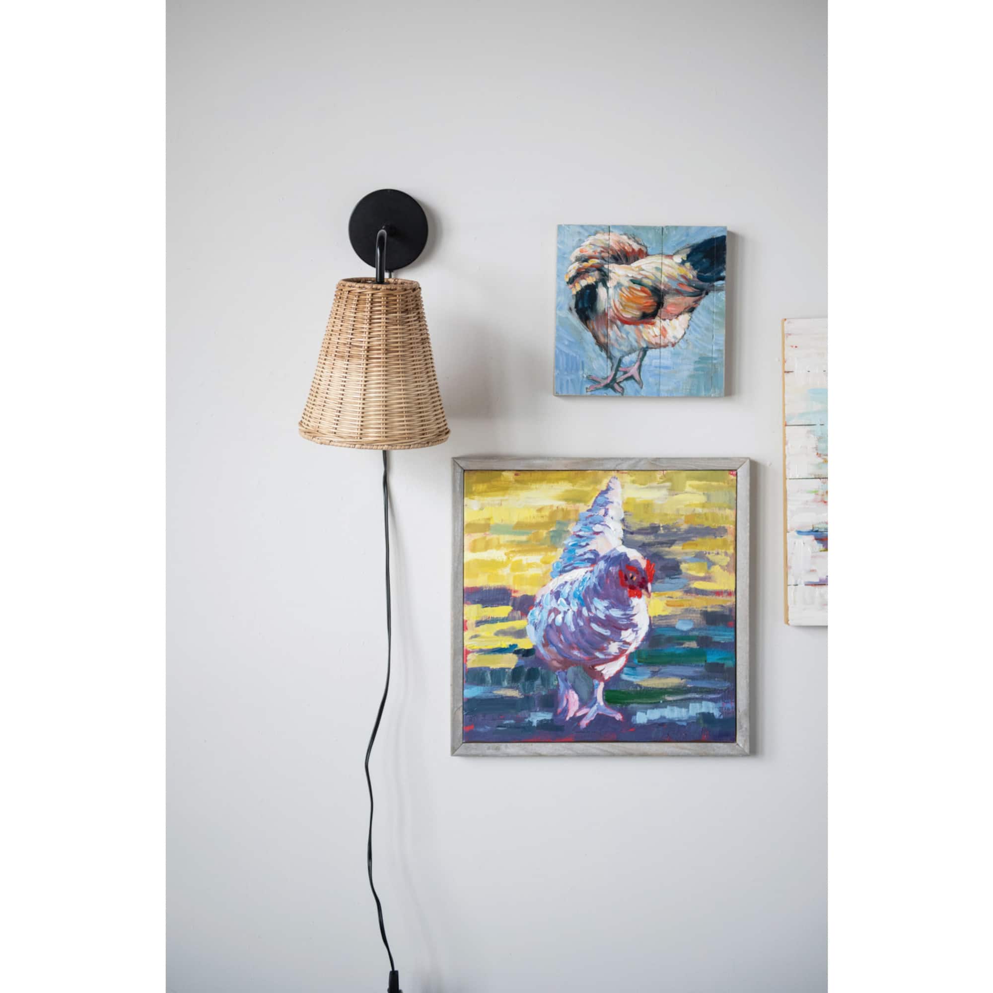 Hello Honey® 13" Wicker Weaving Sconce